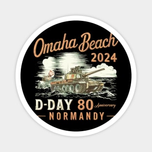 Omaha Beach 1944 D-Day 2024 80th Anniversary Normandy Magnet